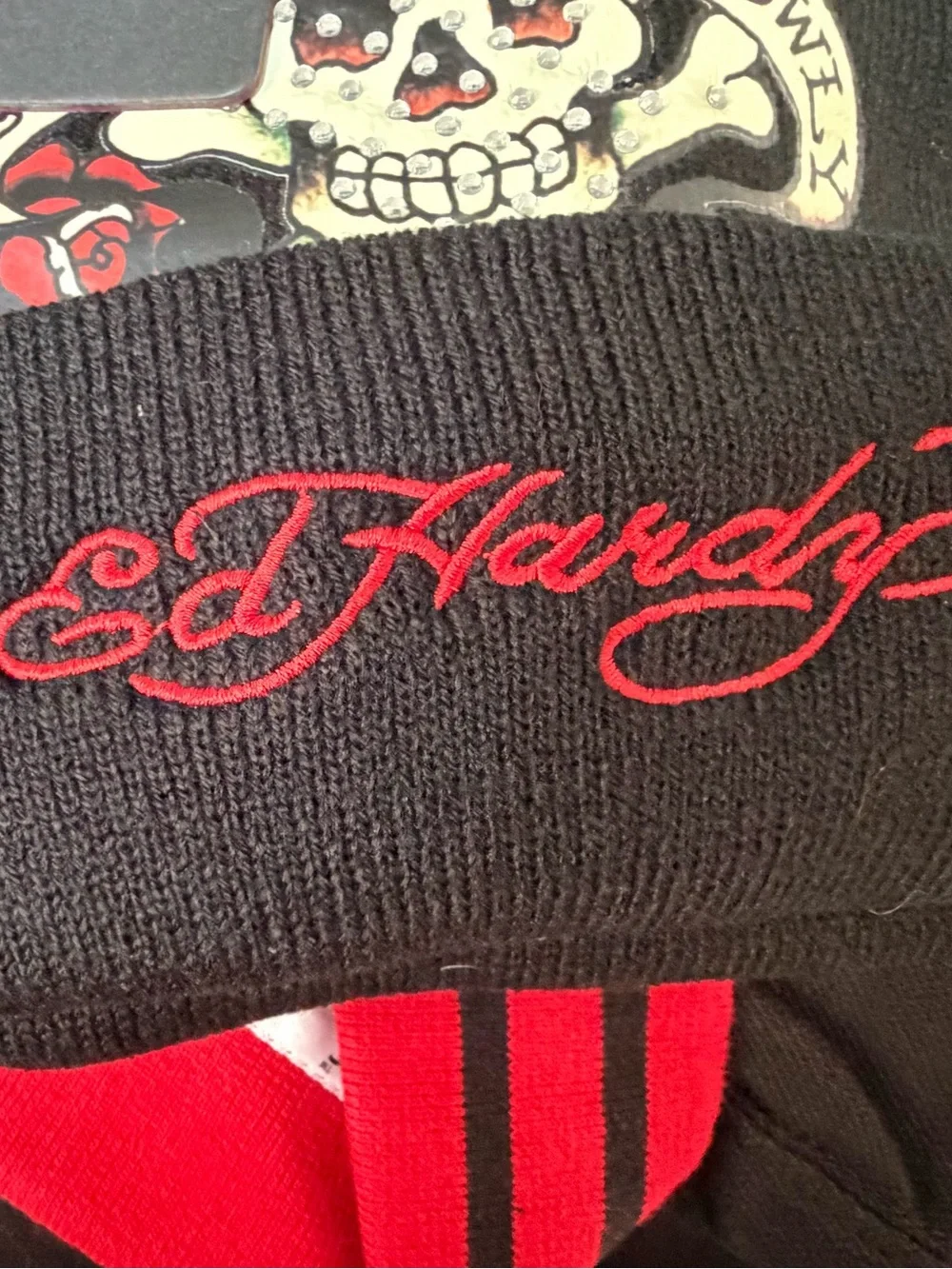 100% Acrylic NWT O/S Ed Hardy Pom Beanie-3 available at $20 each